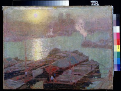 Sekwana w Paryżu (Sekwana w Paryżu). Obraz Nikołaja Wasiljewicza Dosekina (1863-1935). Olej na płótnie, 48,2 x 63,7 cm autorstwa Nikolai Vasilyevich Dosekin