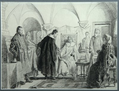 Maria Iwanowna Chłopowa, narzeczona cara Michaiła Fiodorowicza, 1884 autorstwa Nikolai Vasilyevich Nevrev