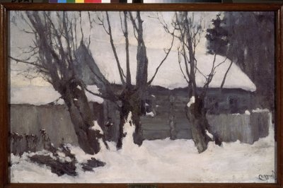 Hiver. Peinture de Nikolay Nikolevich Sapunov (Sapunov) (1880-1912), huile sir toile autorstwa Nikolaj Nikolaevic Sapunov