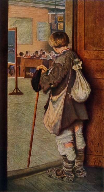 „Pod drzwiami szkoły”, 1897, 1965. autorstwa Nikolaj Petrovic Bogdanov Bel