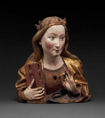 Popiersie relikwiarzowe św. Barbary, ok.1465 autorstwa Nikolaus Gerhaert von Leyden