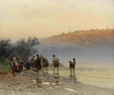 Rybak nad Dnieprem, 1898 autorstwa Nikolay Alexandrovich Sergeyev
