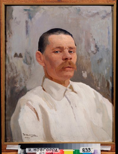 Portret pisarza Maksyma Gorkiego (Gorky) (1868-1939) autorstwa Nikolay Pavlovich Shlein