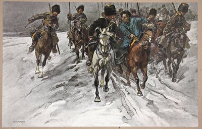 Tour of General Mistchenko, ilustracja z „Manchuria: obrazy z wojny rosyjsko-japońskiej”, red. A. Martynoff, St. Petersburg autorstwa Nikolai Semyonovich Samokish