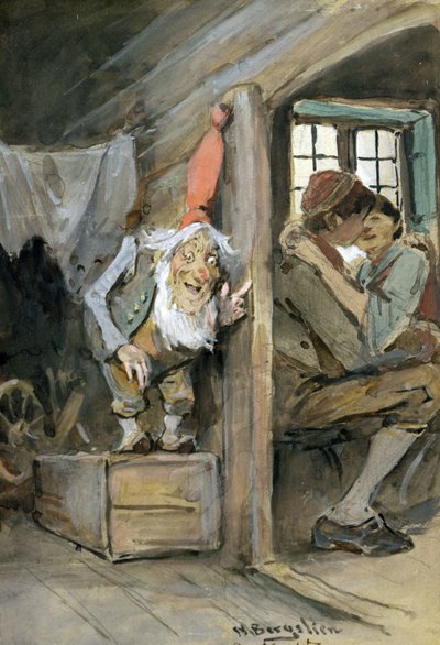 Be Lurking (akwarela na papierze) autorstwa Nils Bergslien