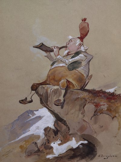 Róg myśliwski / róg myśliwski autorstwa Nils Bergslien