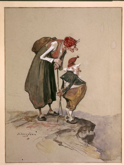 Zobacz (akwarela na papierze) autorstwa Nils Bergslien