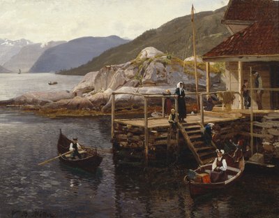 Z Balestrand (olej na płótnie) autorstwa Nils Bjørnsen Møller