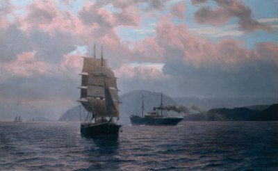 Spotkanie na wlocie Drøbak autorstwa Nils Hansteen
