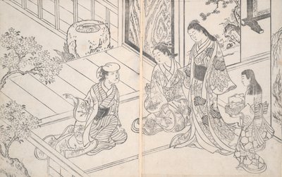 Scena domowa autorstwa Nishikawa Sukenobu
