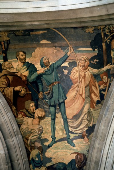 Robin Hood i jego kochanka Mariam autorstwa Noel Denholm Davies
