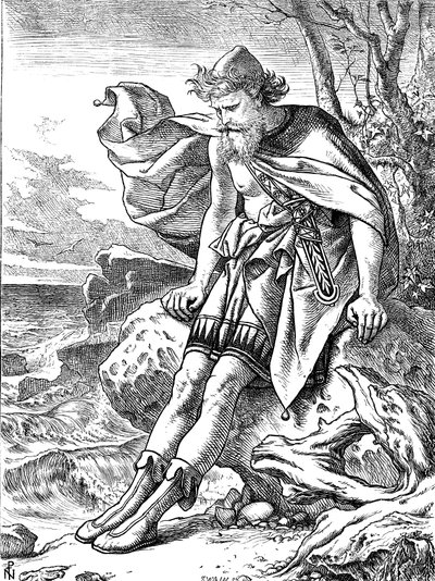 Ulisses na Ogygii, 1864 autorstwa Noel Paton