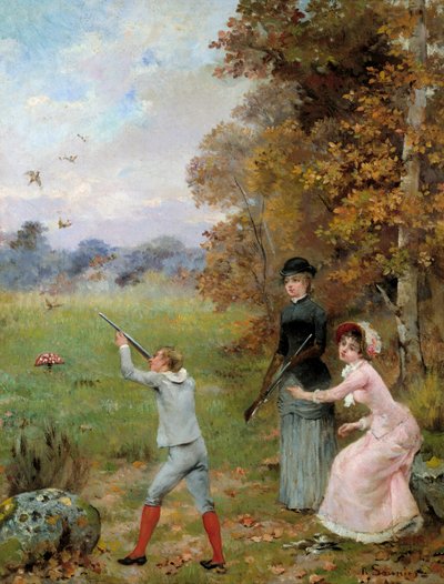 Mały myśliwy Obraz Noela Sauniera (1847-1890) XIX-wieczna kolekcja prywatna autorstwa Noel Saunier