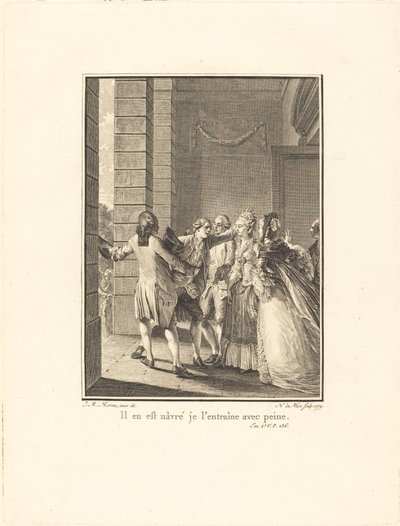 Przepraszam, trenuję go z trudem autorstwa Noël Le Mire after Jean Michel Moreau