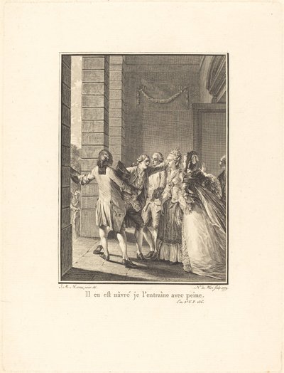 Przepraszam, trenuję go z trudem autorstwa Noël Le Mire after Jean Michel Moreau
