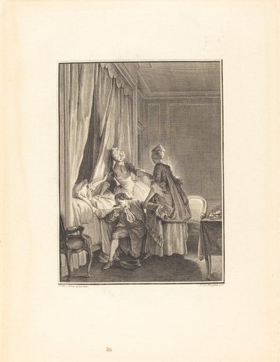 Szczepienie miłości autorstwa Noël Le Mire after Jean Michel Moreau