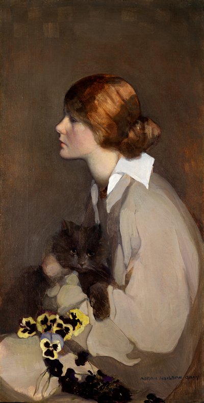 Złote Oczy (olej na płótnie) autorstwa Norah Neilsen Gray