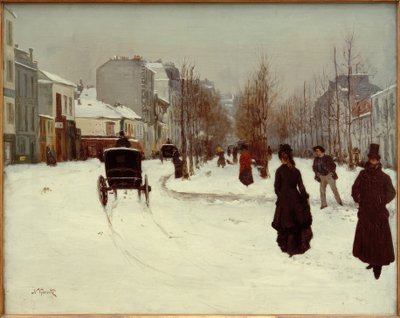 Boulevard de Clichy pod śniegiem autorstwa Norbert Goeneutte