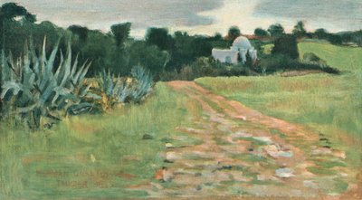 Dom i Pole Świętych, Tanger, 1885 autorstwa Norman Garstin