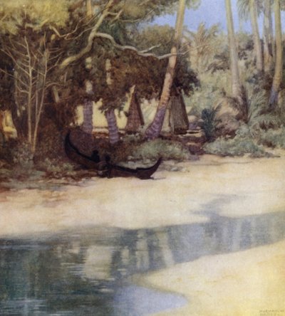 Laguna na Nowej Florydzie, Wyspy Salomona (kolor lito) autorstwa Norman Hardy