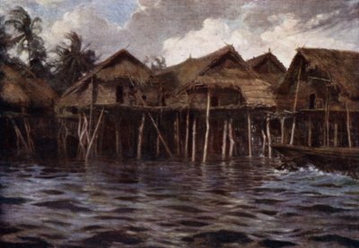 Wioska Motu znad morza (kolor lito) autorstwa Norman Hardy