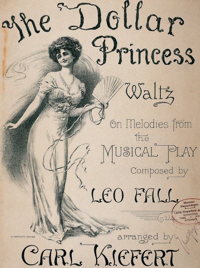 Plakat do musicalu "Księżniczka dolara" autorstwa Norman Prescott Davies