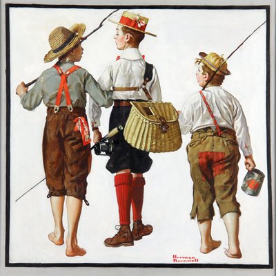 Wyprawa na ryby, wrócą w przyszłym tygodniu autorstwa Norman Rockwell