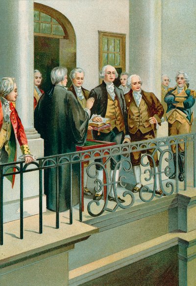 George Washington składa przysięgę jako prezydent autorstwa North American
