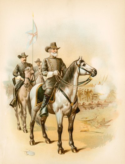 W przeddzień Gettysburga - generał Lee kierujący bitwą autorstwa North American