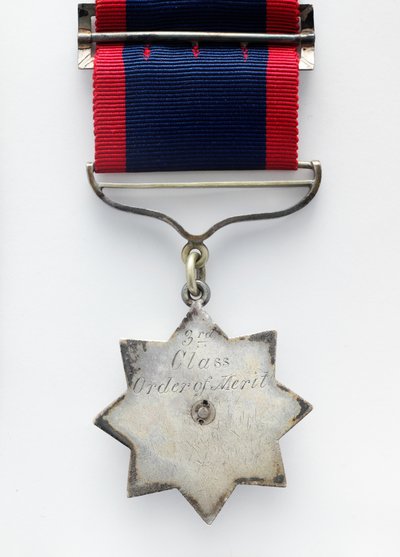 Indyjski Order Zasługi, Dywizja Wojskowa, przyznany Havildarowi Biaz, Królewskiemu Korpusowi Przewodników, Punjab Frontier Force autorstwa Northern European School