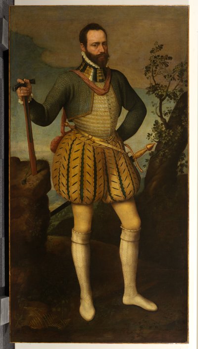 Portret mężczyzny w zbroi (prawdopodobnie Emmanuel Philibert, książę Sabaudii) autorstwa Northern Italian School
