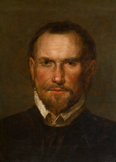 Portret nieznanego brodatego mężczyzny, ok. 1501-99 (olej i papier położony na panelu) autorstwa Northern Italian School