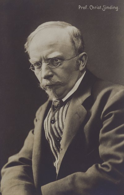 Christian Sinding, norweski kompozytor (zdjęcie czarno-białe) autorstwa Norwegian Photographer
