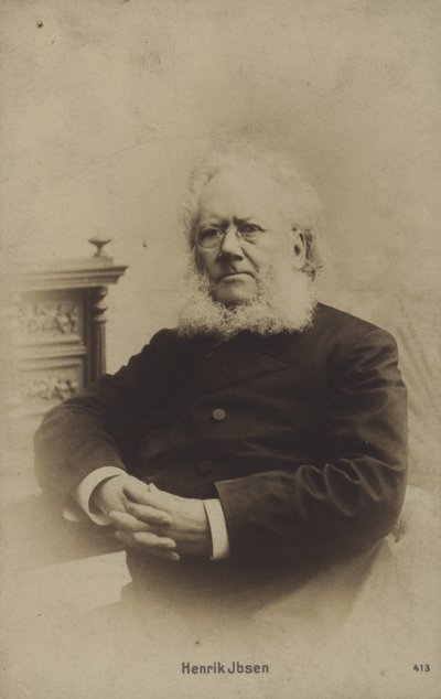 Henrik Ibsen (1828-1906), norweski dramatopisarz autorstwa Norwegian Photographer