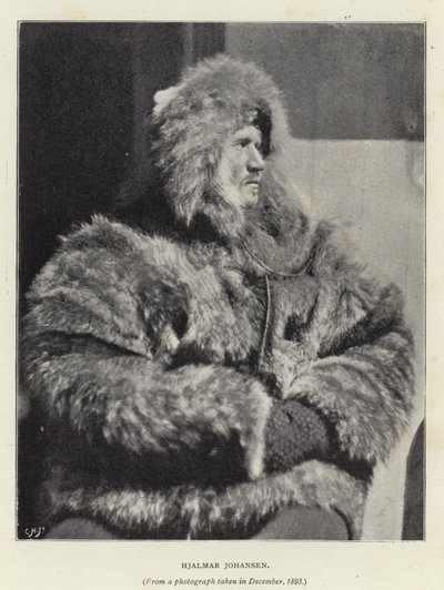 Hjalmar Johansen (zdjęcie czarno-białe) autorstwa Norwegian Photographer