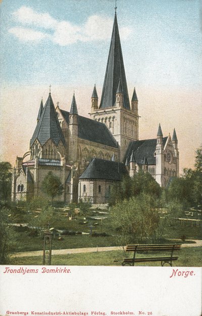 Katedra w Trondheim, Norwegia (kolorowe zdjęcie) autorstwa Norwegian Photographer