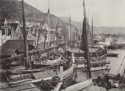 Widok na port w Bergen autorstwa Norwegian Photographer