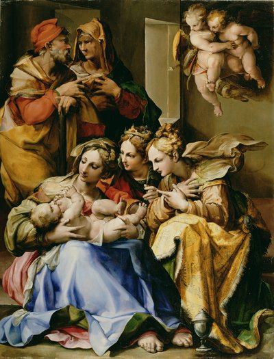 Święta Rodzina ze św. Anną, Katarzyną Aleksandryjską i Marią Magdaleną, ok. 1560-9 autorstwa Nosadella
