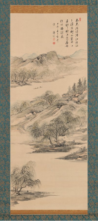 Wiosenny krajobraz, 1844. autorstwa Nukina Kaioku