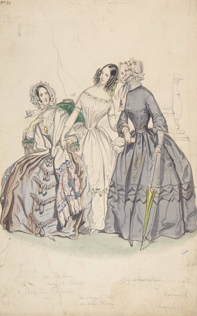 Projektowanie kostiumów, 1836-37. autorstwa Numa Bassaget