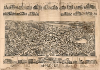 Spencera, Massachusetts, 1892. autorstwa O.H. Bailey and Co.