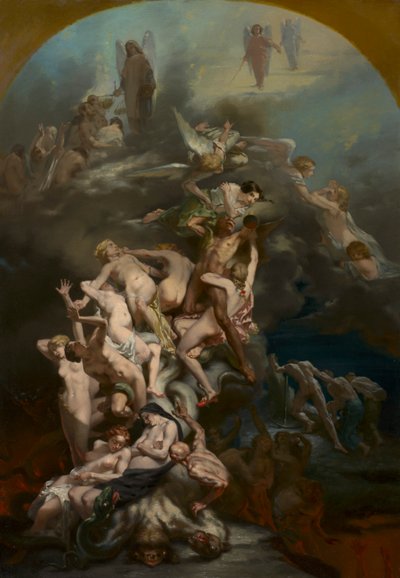 Niebo i piekło, c. 1850. autorstwa Octave Tassaert