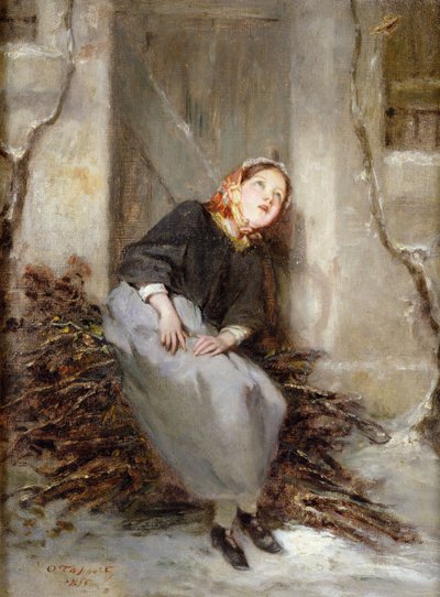 Zbieracz gałązek, 1855 autorstwa Octave Tassaert