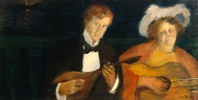 Nocne ptaki, Bokken Lasson i Sten Drewsen autorstwa Oda Krohg