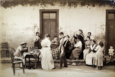 Chilijczycy tańczą cueca (odbitka żelatynowo-srebrowa) autorstwa Oder W. Heffer
