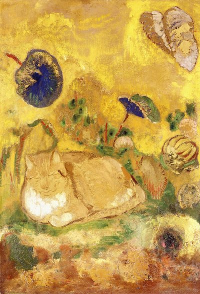 Bazon, kot artysty; Bazon, kot artysty, ok. 1905 autorstwa Odilon Redon