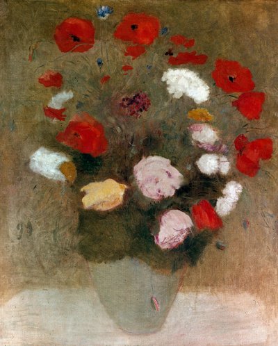 Bukiet z makami Obraz Odilona Redona (1840-1916). autorstwa Odilon Redon