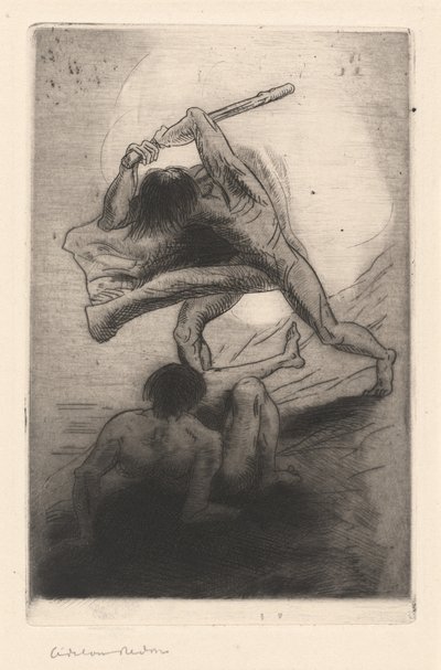 Kain i Abel autorstwa Odilon Redon