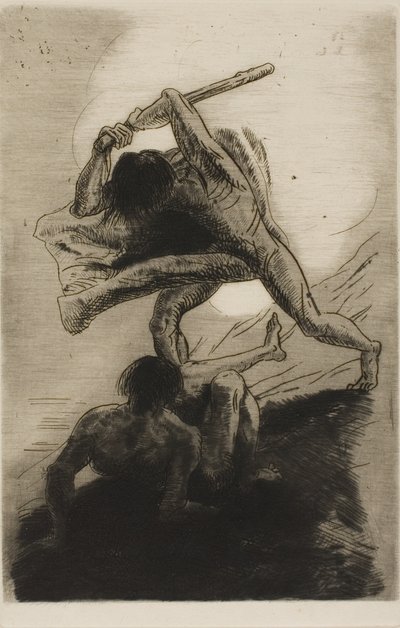 Kain i Abel autorstwa Odilon Redon