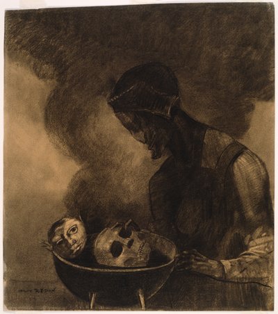 Kocioł czarodziejki autorstwa Odilon Redon
